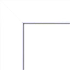 Miroir mural Corvino blanc en bois non biseauté de 41 po x 29 po - Amanti Art : Rectangle moderne, fixation incluse