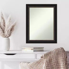 Miroir mural trio non biseauté 23" x 29" en bronze huilé – Amanti Art : Rectangle moderne, fixation incluse