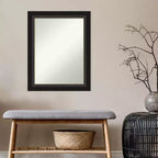 Miroir mural trio non biseauté 23" x 29" en bronze huilé – Amanti Art : Rectangle moderne, fixation incluse