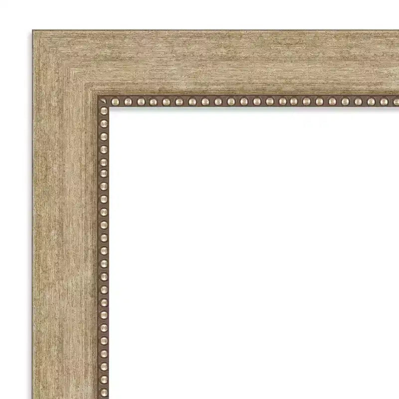 Miroir mural non biseauté Astor Champagne 31 po x 31 po - Amanti Art : Carré moderne encadré, quincaillerie de montage incluse