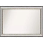 41" x 29" Non-Beveled Salon Silver Wall Mirror - Amanti Art