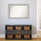 Miroir mural argenté de 41 po x 29 po sans biseau - Amanti Art