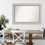 Miroir mural argenté de 41 po x 29 po sans biseau - Amanti Art