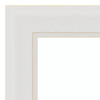 Miroir mural étroit Flair Soft White non biseauté de 32" x 26" - Amanti Art : Rectangle moderne, cadre en polystyrène, quincaillerie de montage incluse