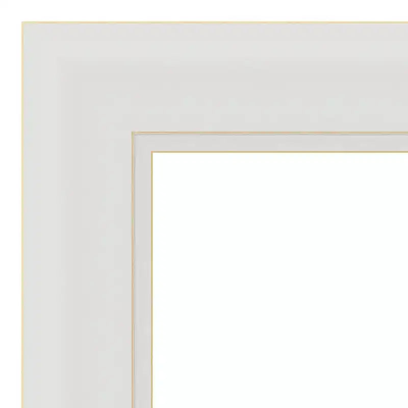 Miroir mural étroit Flair Soft White non biseauté de 32" x 26" - Amanti Art : Rectangle moderne, cadre en polystyrène, quincaillerie de montage incluse
