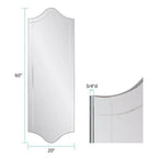 Miroir mural Howard Elliott 60"x20" pleine longueur sans cadre Collection Whitby : Rectangle moderne, aucun assemblage requis, montage MDF