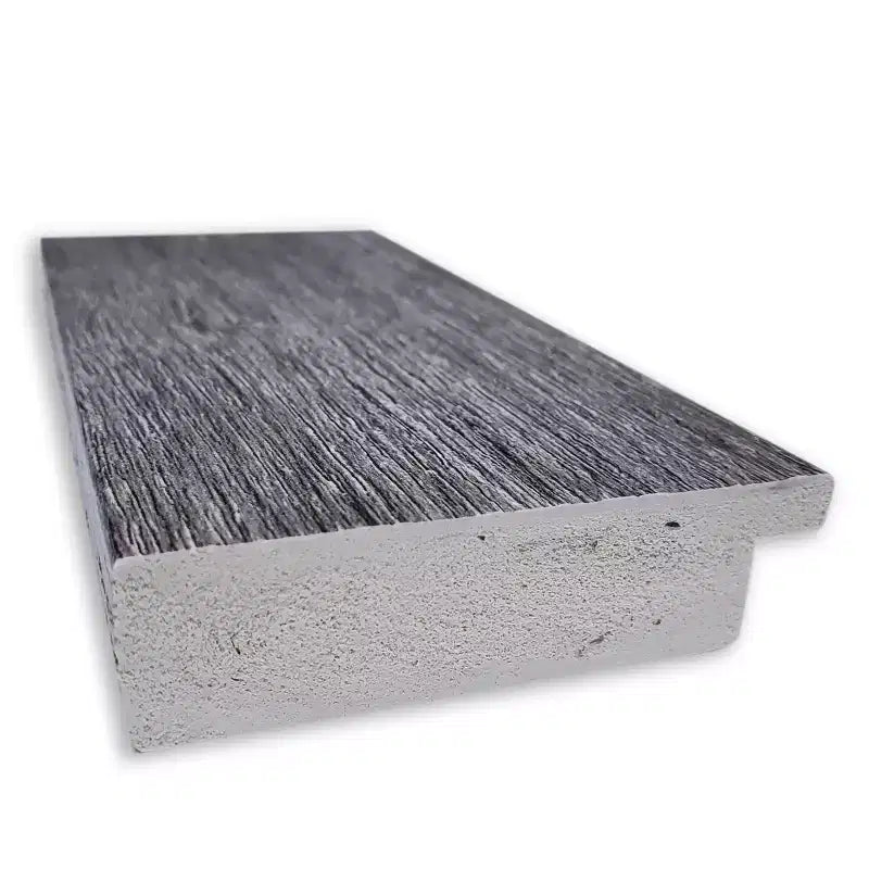 Amanti Art Miroir mural encadré rustique 23 po x 29 po, gris : verre biseauté, cadre en polystyrène, aucun assemblage requis