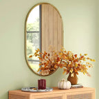 Miroir mural à cadre métallique 24"x36" doré - Threshold™