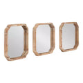 Kate & Laurel All Things Decor 3pc Marston Wood Wall Mirror Set Brown