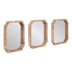 Kate & Laurel All Things Decor 3pc Marston Wood Wall Mirror Set Brown