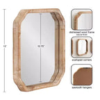 Kate & Laurel All Things Decor, ensemble de 3 miroirs muraux en bois Marston, brun