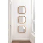 Kate & Laurel All Things Decor, ensemble de 3 miroirs muraux en bois Marston, brun