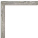 Miroir de porte pleine longueur carré 17" x 51" non biseauté Gris tourterelle - Amanti Art : Cadre en polystyrène, montage mural ou sur porte