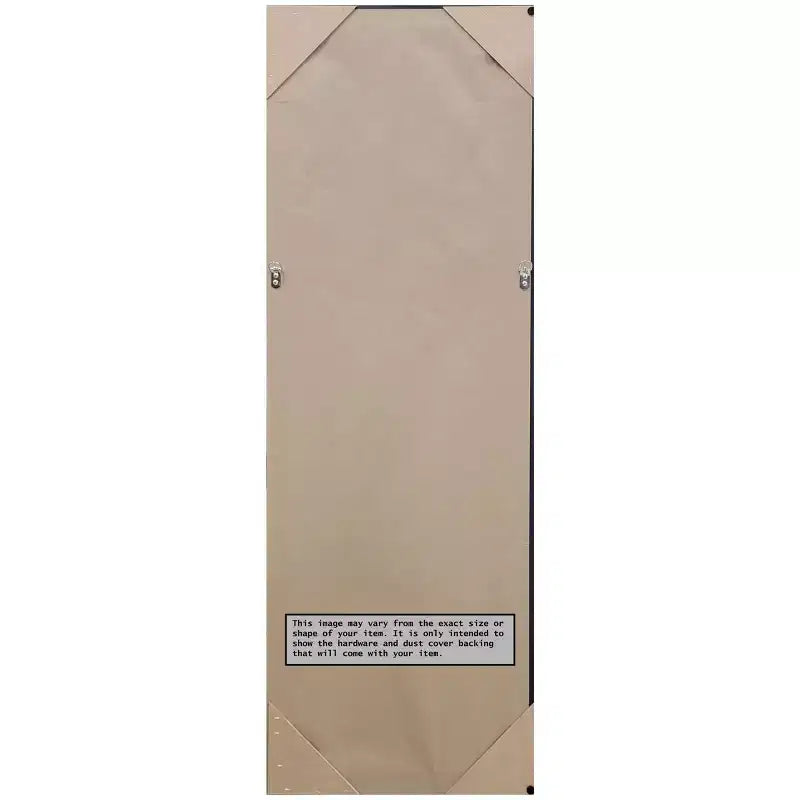 Miroir de porte pleine longueur carré 17" x 51" non biseauté Gris tourterelle - Amanti Art : Cadre en polystyrène, montage mural ou sur porte