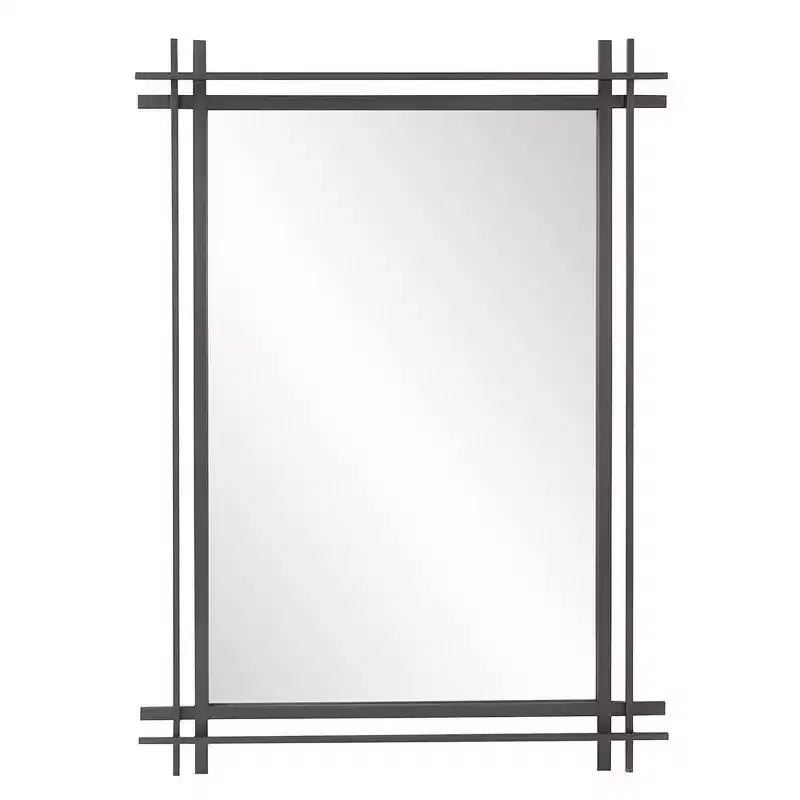 Howard Elliott 27"x38" Gold Leaf Ornate Framed Rectangular Wall Mirror: Modern Style, Polyurethane Frame, No Assembly Required