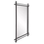 Miroir mural rectangulaire Howard Elliott 27"x38" doré à cadre orné : Style moderne, cadre en polyuréthane, aucun assemblage requis