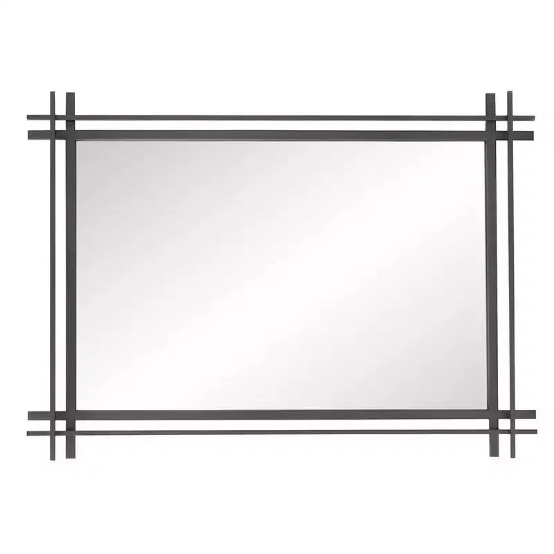 Miroir mural rectangulaire Howard Elliott 27"x38" doré à cadre orné : Style moderne, cadre en polyuréthane, aucun assemblage requis