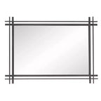 Miroir mural rectangulaire Howard Elliott 27"x38" doré à cadre orné : Style moderne, cadre en polyuréthane, aucun assemblage requis