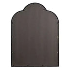 Miroir mural en métal inspiré des vitres de fenêtre avec dessus cintrés et clous noir - Olivia & May