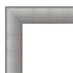 Amanti Art Miroir mural de salle de bain élégant, sans biseau, 41 x 29 po, étain brossé : Comprend le matériel de montage, cadre en polystyrène