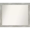 32" x 26" Non-Beveled Dove Narrow Bathroom Wall Mirror Gray Wash - Amanti Art: Includes Mounting Hardware