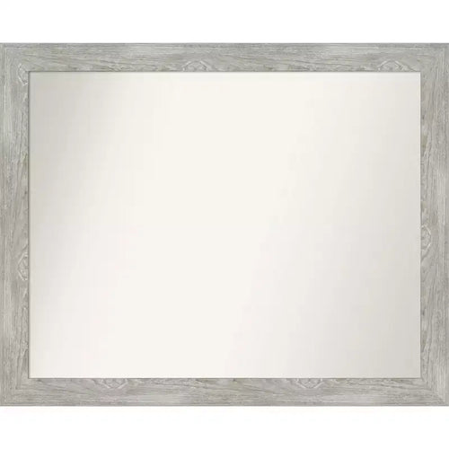 32" x 26" Non-Beveled Dove Narrow Bathroom Wall Mirror Gray Wash - Amanti Art: Includes Mounting Hardware