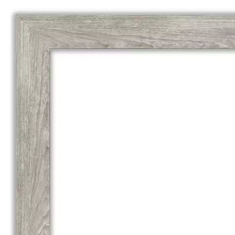 Miroir mural étroit de salle de bain 32" x 26" Dove non biseauté Gris délavé - Amanti Art : Quincaillerie de montage incluse