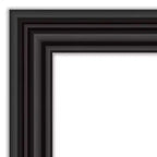 Miroir mural colonial noir non biseauté 44" x 33" - Amanti Art : Rectangle moderne, Fixations incluses