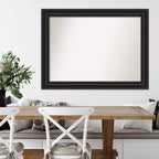 Miroir mural colonial noir non biseauté 44" x 33" - Amanti Art : Rectangle moderne, Fixations incluses