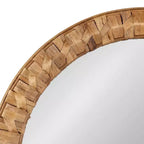 Kate & Laurel All Things Decor Miroir rond tissé Laalima 26"x26" brun rustique