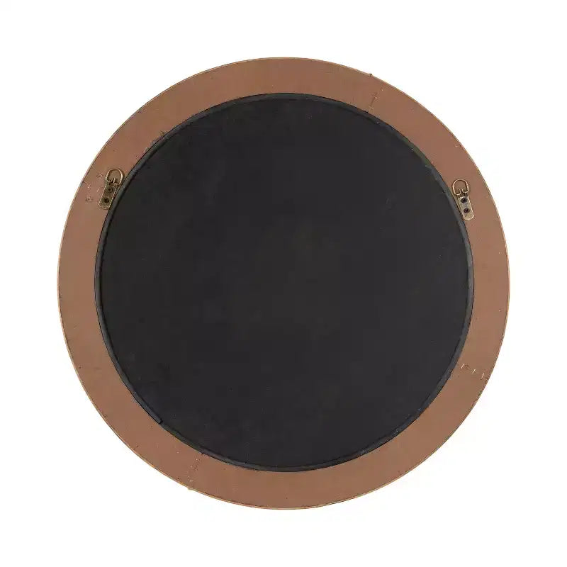 Kate & Laurel All Things Decor Miroir rond tissé Laalima 26"x26" brun rustique
