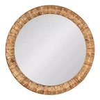 Kate & Laurel All Things Decor Miroir rond tissé Laalima 26"x26" brun rustique