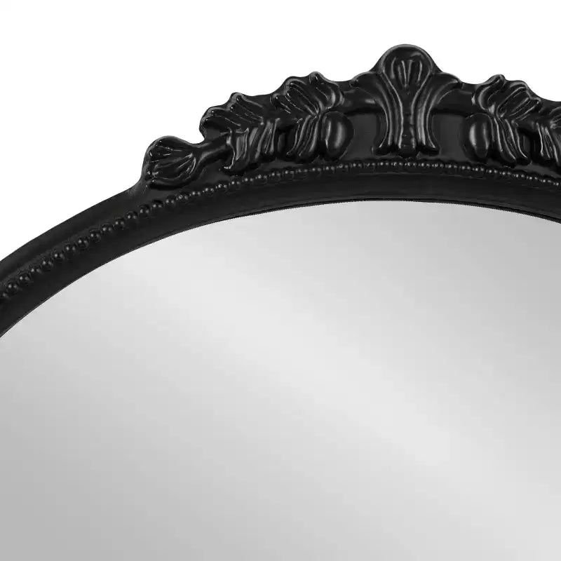 Miroir décoratif arche Dellona de 61 x 51 cm avec étagère, noir, de Kate & Laurel