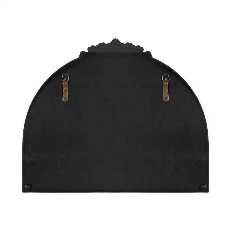 Miroir décoratif arche Dellona de 61 x 51 cm avec étagère, noir, de Kate & Laurel