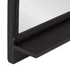 Miroir décoratif arche Dellona de 61 x 51 cm avec étagère, noir, de Kate & Laurel
