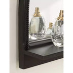 Miroir décoratif arche Dellona de 61 x 51 cm avec étagère, noir, de Kate & Laurel