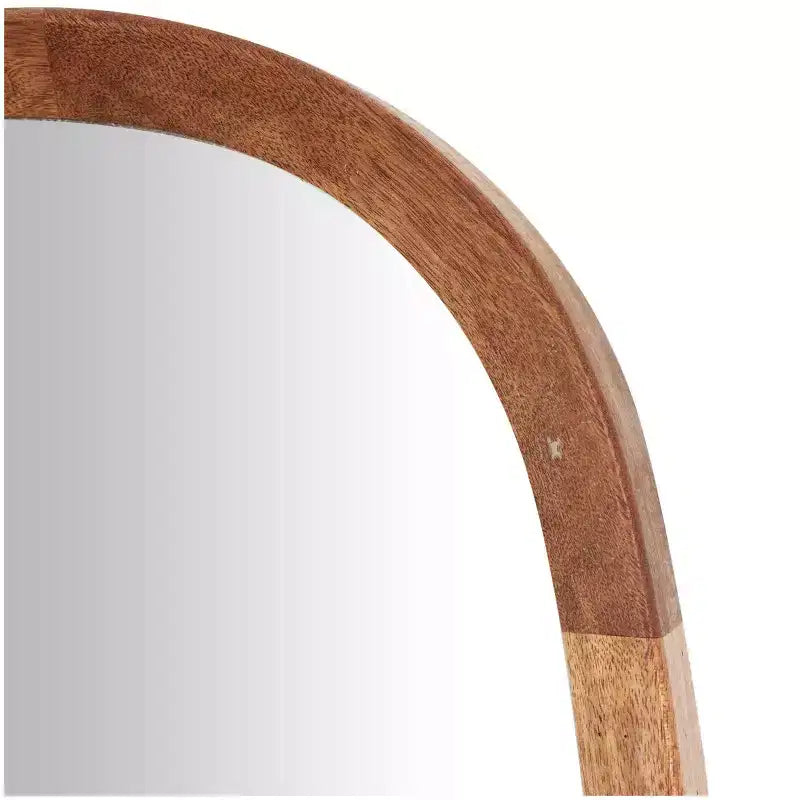 Miroir Mural Simpliste en Bois 40"x22" avec Bords Arrondis Marron - Olivia & May : Design Moderne, Cadre en MDF, Aucun Assemblage Requis