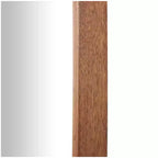 Miroir Mural Simpliste en Bois 40"x22" avec Bords Arrondis Marron - Olivia & May : Design Moderne, Cadre en MDF, Aucun Assemblage Requis