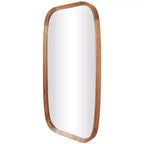 Miroir Mural Simpliste en Bois 40"x22" avec Bords Arrondis Marron - Olivia & May : Design Moderne, Cadre en MDF, Aucun Assemblage Requis