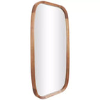Miroir Mural Simpliste en Bois 40"x22" avec Bords Arrondis Marron - Olivia & May : Design Moderne, Cadre en MDF, Aucun Assemblage Requis
