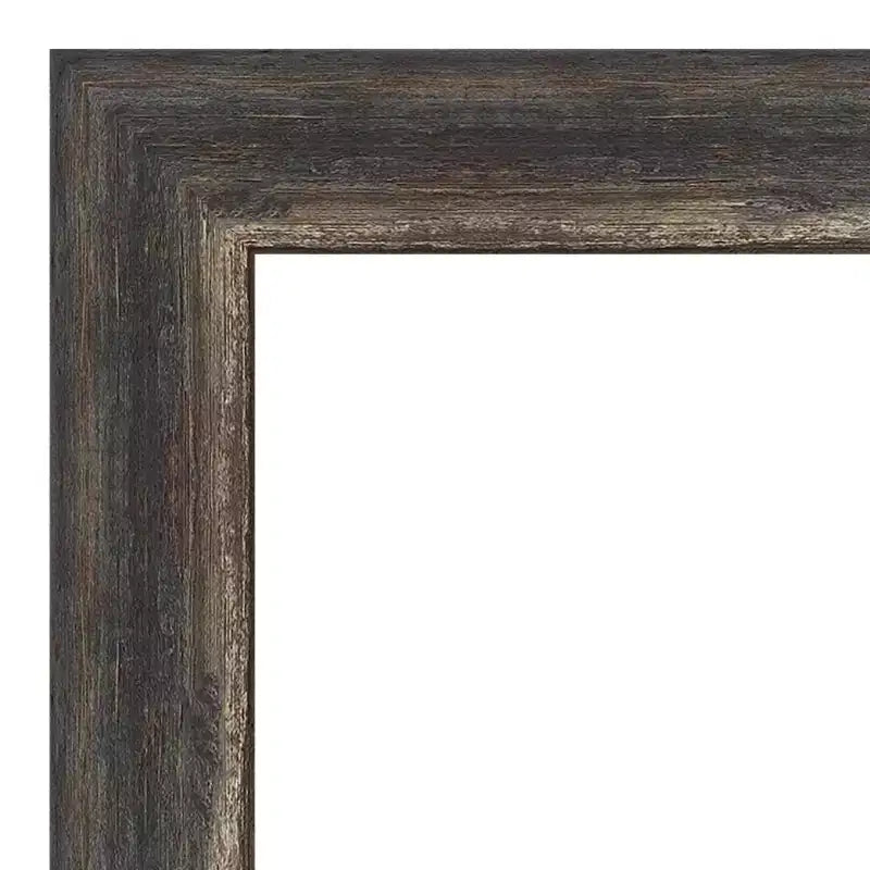 Miroir de porte encadré rustique écorce anthracite 45,7 x 132 cm – Amanti Art : Cadre en polystyrène, quincaillerie de montage incluse