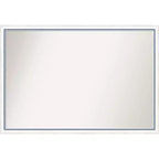 38"x26" Non-Beveled Morgan Wood Bathroom Wall Mirror White/Blue - Amanti Art