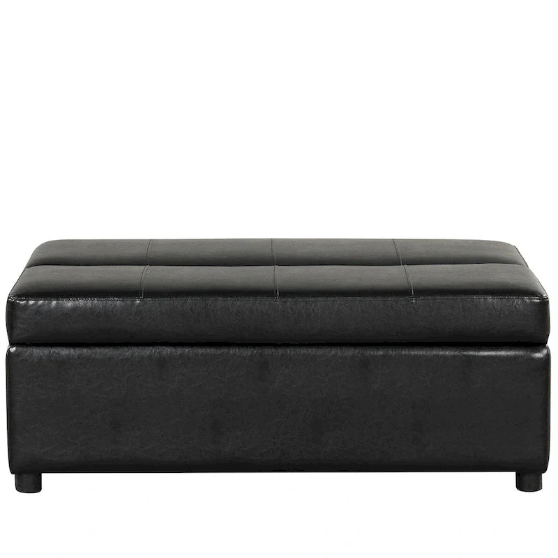 Lit d'appoint pliable ottoman convertible Twin Size avec matelas, canapé-lit rembourré en PU