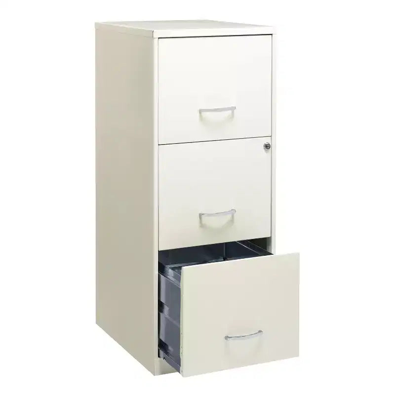 Classeur vertical intelligent de 45,7 cm de profondeur à 3 tiroirs de largeur Lettre Space Solutions Blanc perle