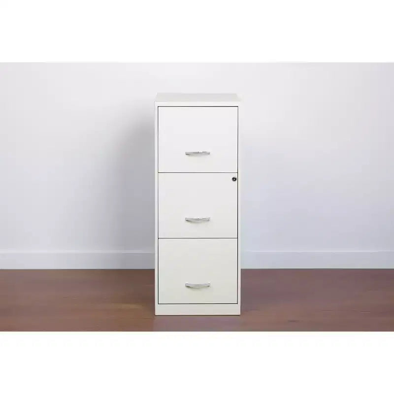 Classeur vertical intelligent de 45,7 cm de profondeur à 3 tiroirs de largeur Lettre Space Solutions Blanc perle