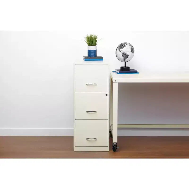 Classeur vertical intelligent de 45,7 cm de profondeur à 3 tiroirs de largeur Lettre Space Solutions Blanc perle