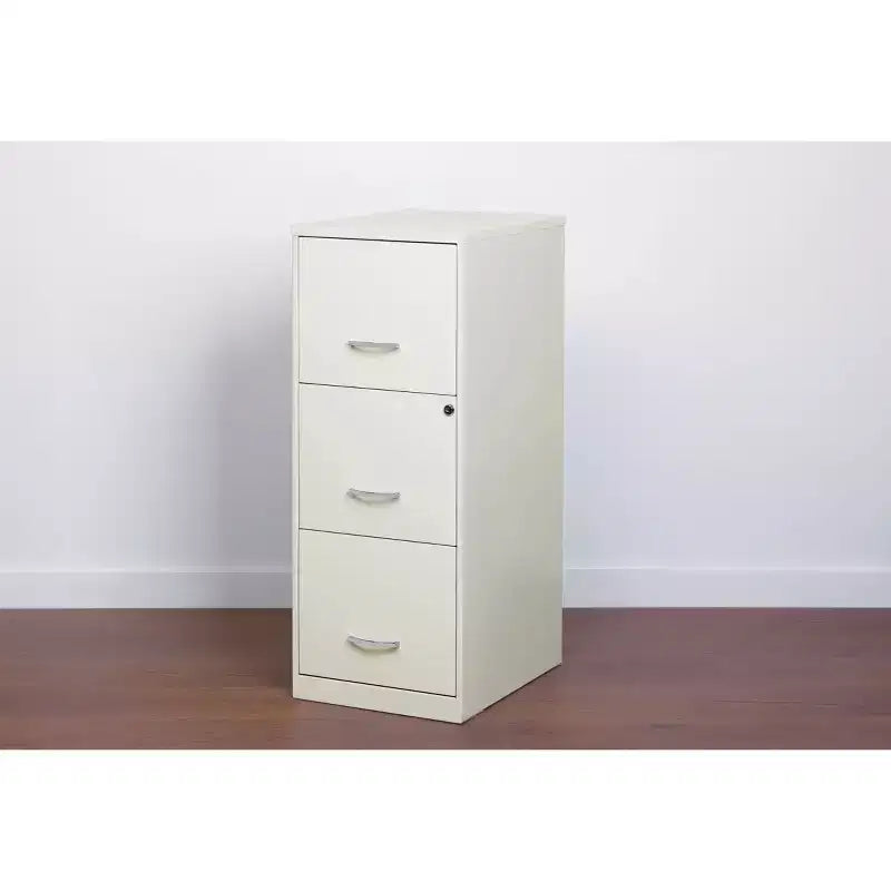 Classeur vertical intelligent de 45,7 cm de profondeur à 3 tiroirs de largeur Lettre Space Solutions Blanc perle