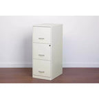 Classeur vertical intelligent de 45,7 cm de profondeur à 3 tiroirs de largeur Lettre Space Solutions Blanc perle