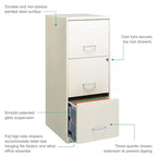 Classeur vertical intelligent de 45,7 cm de profondeur à 3 tiroirs de largeur Lettre Space Solutions Blanc perle