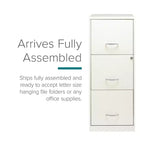 Classeur vertical intelligent de 45,7 cm de profondeur à 3 tiroirs de largeur Lettre Space Solutions Blanc perle